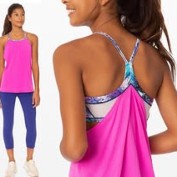 Ivivva Girl by Lululemon 🍋4 piece swimsuit bra shorts shorty set size 12 - Picture 2 of 6